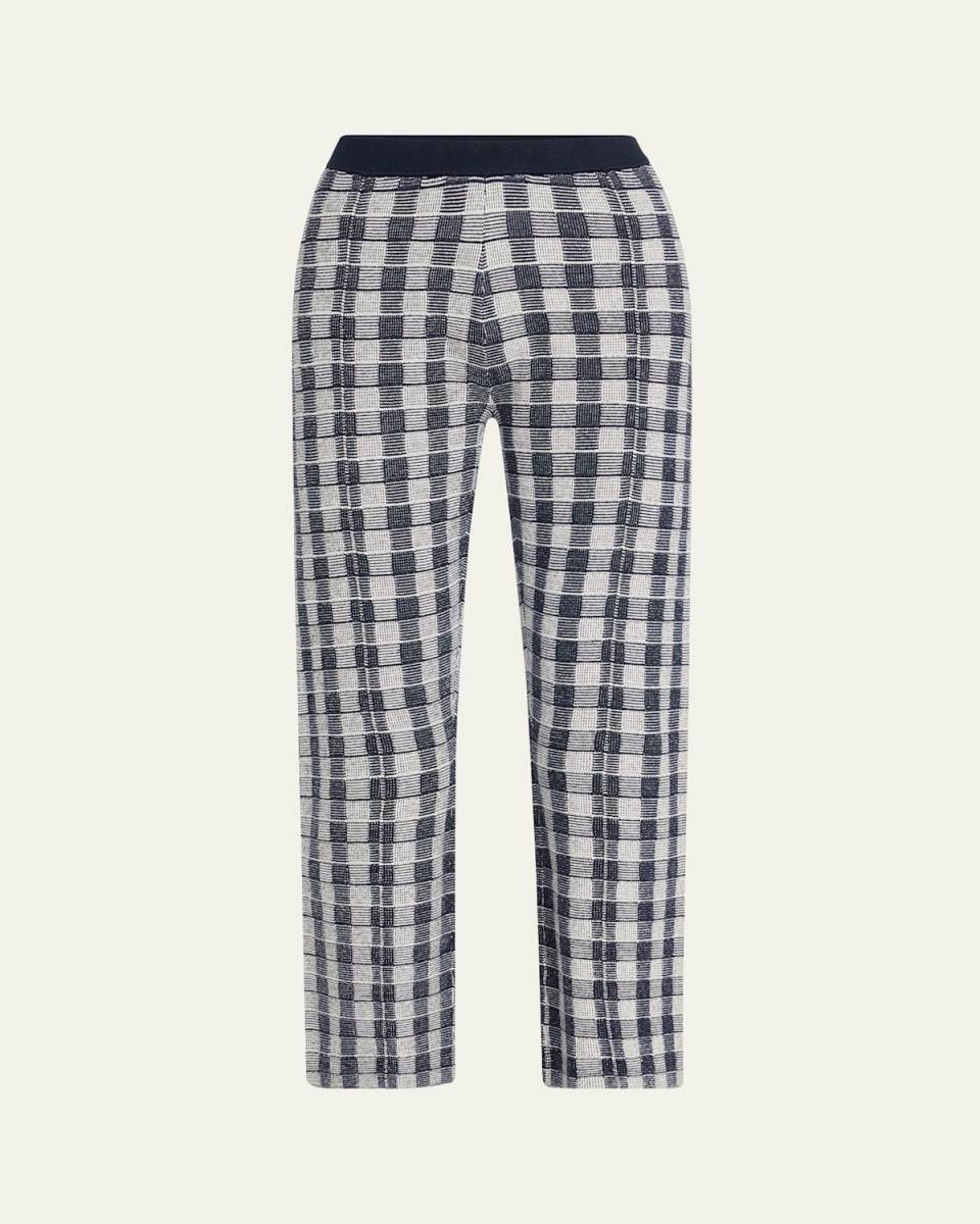 Gingham Flare Pants